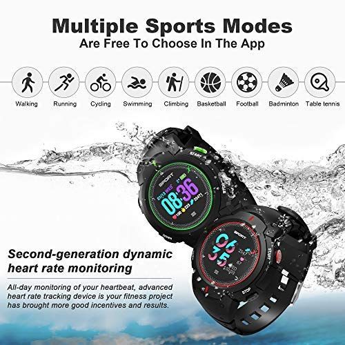  CicoYinG Sport Watch,Bluetooth Smart Watchs,Watch Sport with Heart Rate Monitor,Touchscreen Sport Watches with Sleep Monitor Step Calorie Counter Waterproof Smart Watches Fitness Tracker fo