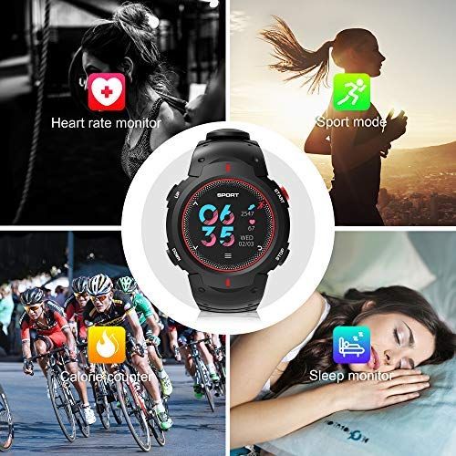  CicoYinG Sport Watch,Bluetooth Smart Watchs,Watch Sport with Heart Rate Monitor,Touchscreen Sport Watches with Sleep Monitor Step Calorie Counter Waterproof Smart Watches Fitness Tracker fo