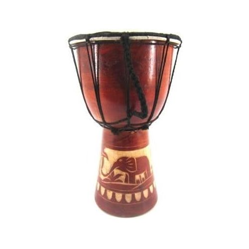  [아마존베스트]Ciffre Childrens Djembe Drum 30cm Elephant/Africa Design in Brown Good Sound Great for the Nursery