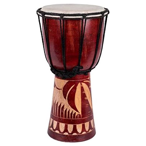  [아마존베스트]Ciffre Djembe Drum Bongo Africa Art Elephant Brown Super Sound 40 cm