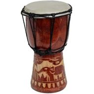 [아마존베스트]Ciffre Childrens Djembe Bongo Drum 20 cm Elephant Wood A2