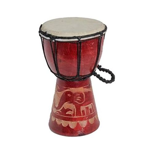  [아마존베스트]Ciffre Childrens Djembe Bongo Drum 20 cm Elephant Wood A2