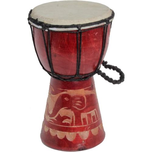  [아마존베스트]Ciffre Childrens Djembe Bongo Drum 20 cm Elephant Wood A2