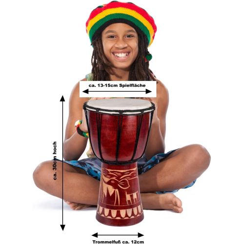  [아마존베스트]Ciffre Medium Childrens Djembe/Bongo Drum 30cm Elephant Wood A2