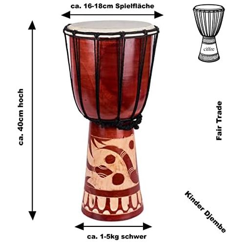  [아마존베스트]Ciffre 60cm 50cm 70cm Djembe Drum Good Sound Drum Bongo Snake Natural A22