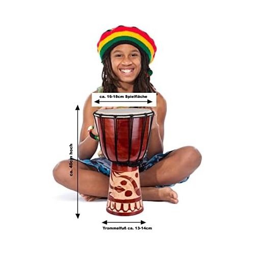  [아마존베스트]Ciffre 60cm 50cm 70cm Djembe Drum Good Sound Drum Bongo Snake Natural A22