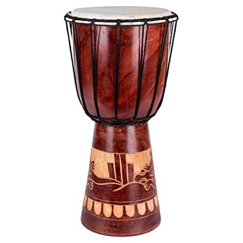  [아마존베스트]Ciffre Large Djembe Bongo Drum Gecko Wood A3