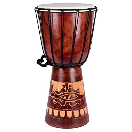  [아마존베스트]Ciffre Large Djembe Bongo Drum Gecko Wood A3