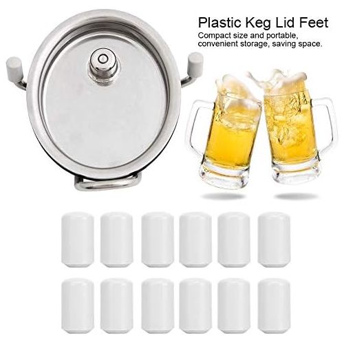  [아마존베스트]Cikonielf Plastic Keg Lid Feet Replacement Accessories for Homebrew Beer Keg Parts Kegging Hardware Tool 12 Pieces