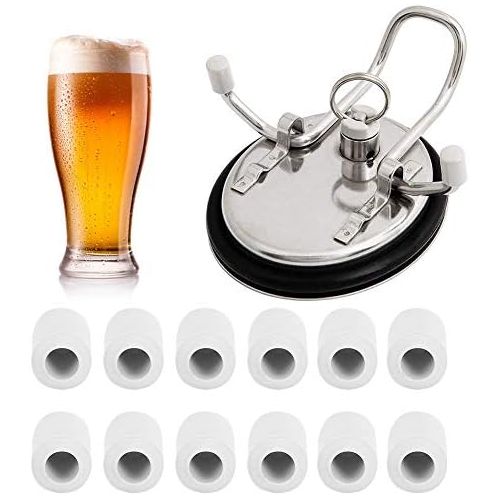  [아마존베스트]Cikonielf Plastic Keg Lid Feet Replacement Accessories for Homebrew Beer Keg Parts Kegging Hardware Tool 12 Pieces