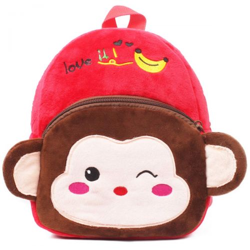  Cilefo Kids Backpack Cute Plush 3D Animal Cartoon Toddler Backpacks Gift for Children 1-4 Y (Monkey)