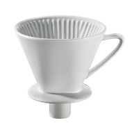 Cilio 106091 Kaffeefilter m. Stutzen Gr.4, Porzellan, weiss