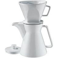 [아마존베스트]Cilio Kaffeekanne Vienna 1L inklusiv Filter Gr.4, Porzellan, weiss, 29 x 14 x 17 cm