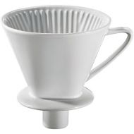 Cilio 106091 Kaffeefilter m. Stutzen Gr.4, Porzellan, weiss