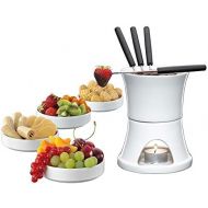 [아마존베스트]Cilio Schokoladen-Fondue Set 10-teilig, Porzellan, weiss, Ø 12cm