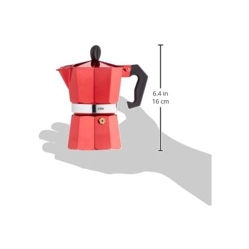  Cilio Classic Espresso Maker 3 Cups Metallic Red