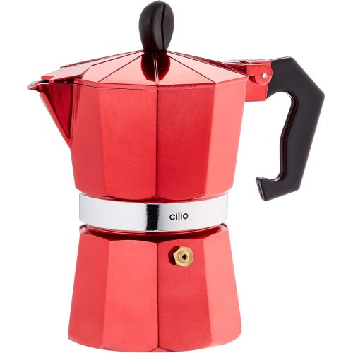  Cilio Classic Espresso Maker 3 Cups Metallic Red