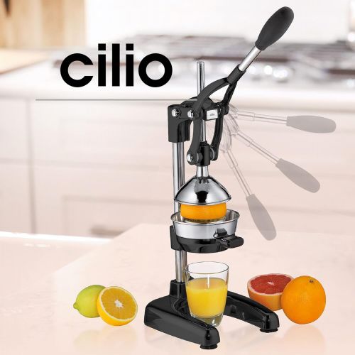  [아마존베스트]Cilio Commercial Grade Manual Citrus Juicer, Extractor, and Juice Press (Black)