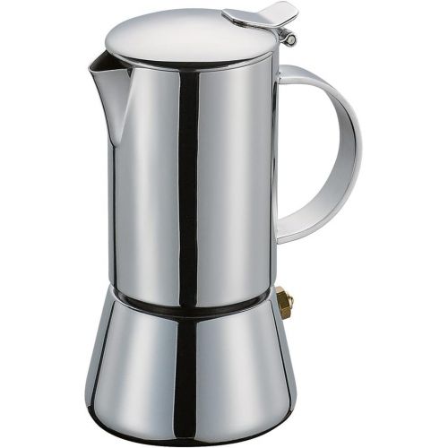  Cilio Aida Stainless Steel Stovetop Espresso Maker, Polished Stainless, 2 Cup