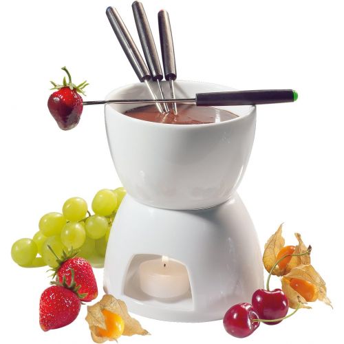  [아마존베스트]Cilio Porcelain Chocolate Fondue Set, White