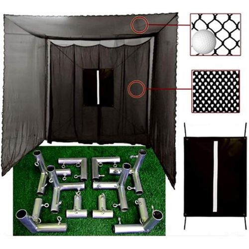  [아마존베스트]Cimarron Sports 10x10x10 Masters Golf UV Treated Net and Baffle with Golf Net Target and Frame Corner Kit