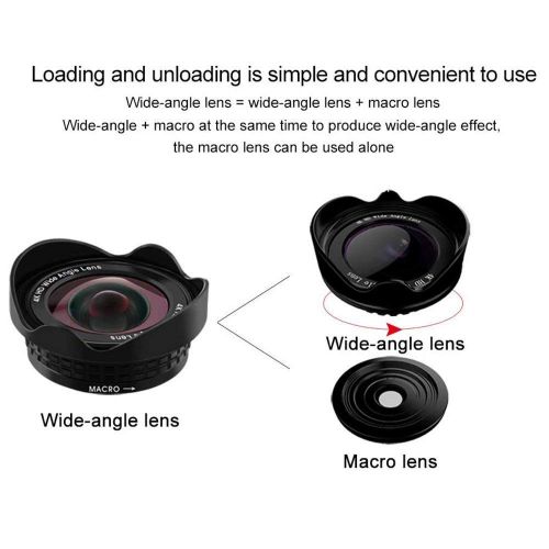  Cimic Smartphone LensUniversal One Camera Mobile Phone HD 2 in 1 Camera Lens Kit  0.45X Super Wide Angle Lens + 20X Macro LensClip-On Cell Phone Lens for iPhone Sony Android Sma