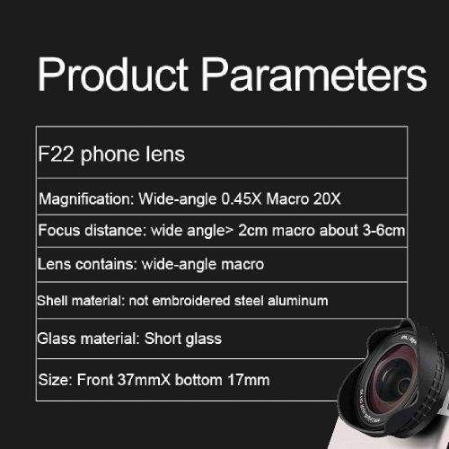  Cimic Smartphone LensUniversal One Camera Mobile Phone HD 2 in 1 Camera Lens Kit  0.45X Super Wide Angle Lens + 20X Macro LensClip-On Cell Phone Lens for iPhone Sony Android Sma