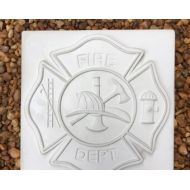 CindysConcreteDecor Concrete cement Fire Dept Stepping stone