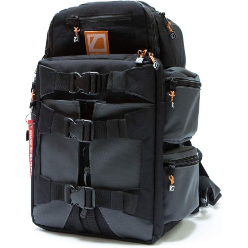  CineBags Orange Label Camera Backpack Professional Video Equipment Case, Black and Charcoal (CB25B Revolution Backpack)