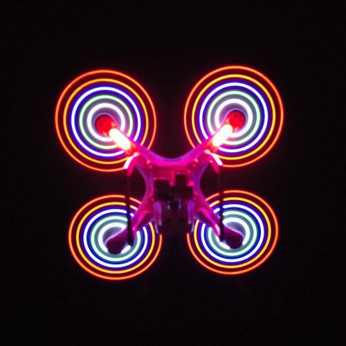  Cinhent Drone Accessories Kit, 9455 LED Light Flash Low-Noise Propeller USB Charging for DJI Phantom 3 PRO & ADV, Portable Durable Equipment Quadcopter Flying Parts (2Pairs 4PCS)