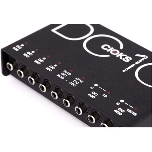  CIOKS DC10 9V, 12V, 15V DC Regulated Professional Power Supply with 8 Isolated Sections and 16 Flex Cables for Effect Pedals - Compatible with TC Electronic Nova, Radial Tonebone,