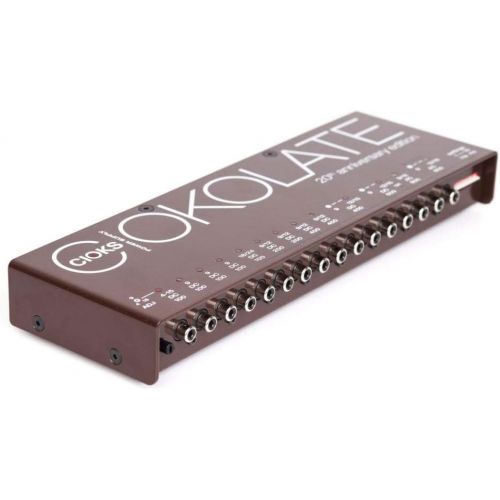  CIOKS CIOKOLATE 9V / 12V / 15V / 16V / 24V AC DC Universal Power Supply with 12 Isolated Sections and 24 Flex Cables for Effect Pedals - Compatible with Temple Audio and Pedaltrain