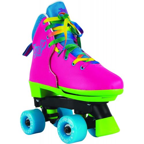  Circle Society Classic Adjustable Indoor & Outdoor Childrens Roller Skates - JoJo Siwa Rainbow - Sizes 12-3