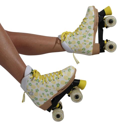  Circle Society Classic Adjustable Indoor and Outdoor Childrens Roller Skates - Crushed Pineapple