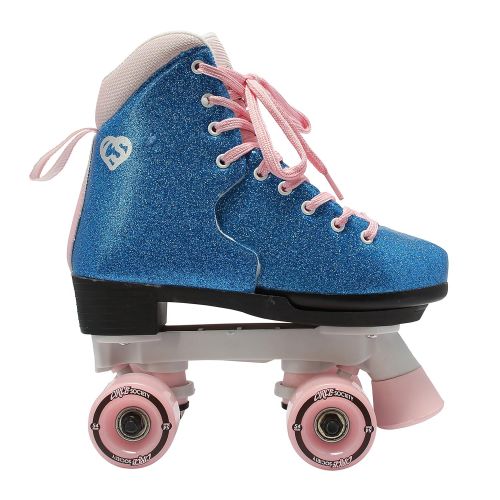  Circle Society Classic Adjustable Indoor and Outdoor Childrens Roller Skates - Bling Bubble Gum ,3-7 US