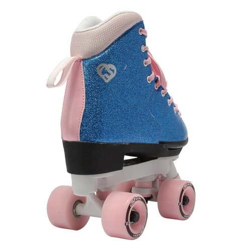  Circle Society Classic Adjustable Indoor and Outdoor Childrens Roller Skates - Bling Bubble Gum ,3-7 US