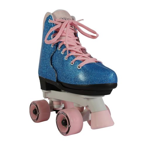  Circle Society Classic Adjustable Indoor and Outdoor Childrens Roller Skates - Bling Bubble Gum ,3-7 US