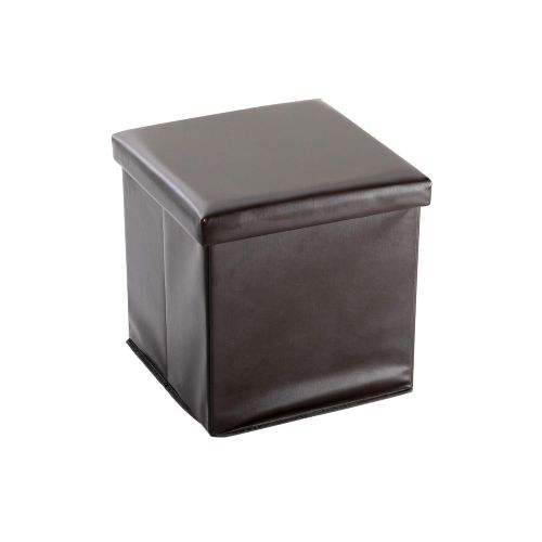  Circlelink NB Liner Square Storage Ottoman Small Cube Footrest Stool Seat Faux Leather Toy Chest Black 15X15X15 (Grey 2 Pack, Fabric)