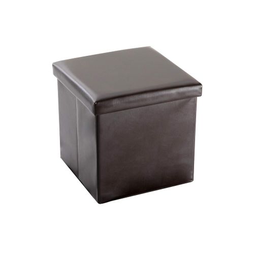  Circlelink NB Liner Square Storage Ottoman Small Cube Footrest Stool Seat Faux Leather Toy Chest Black 15X15X15 (Grey 2 Pack, Fabric)