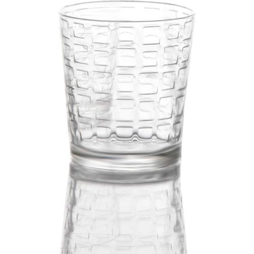  Circleware 40206 Blocks Set of 10 Highball Tumbler Drinking Glasses, Heavy Base Ice Tea Beverage Cups Glassware for Water, Beer, Juice 15.7 oz 10pc