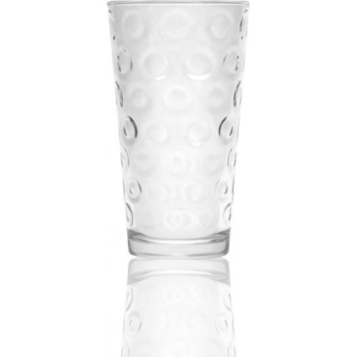  Circleware 40188 Circle Huge Set of 12-6-15.7 oz & 6-12.5 oz, Highball Tumbler Drinking Glasses and Whiskey Cups, Glassware for Water, Beer, Juice, Ice Tea, Beverage Decor, 12pc,