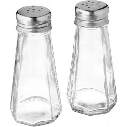  Circleware Taste Up Salt and Pepper Shakers with Metal Lids, Set of 2, 3 oz