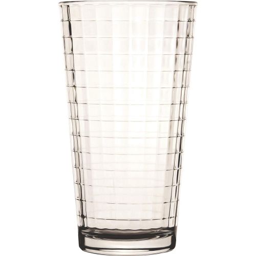  Circleware Matrix Set of 8 Heavy Base Highball Tumbler Drinking Glasses, 15.75 oz, Beverage Ice Tea Cups for Water, Juice, Milk, Beer, Farmhouse Decor