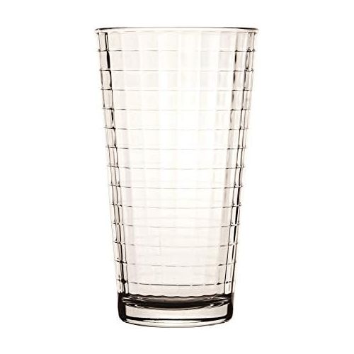  Circleware Matrix Set of 6 Heavy Base Tumbler Cooler Beverage Glasses 15.75 oz, Drinking Highball, Cups for Water, Juice, Milk, Beer, Ice Tea, Farmhouse Decor, Selling Gifts, 6pc