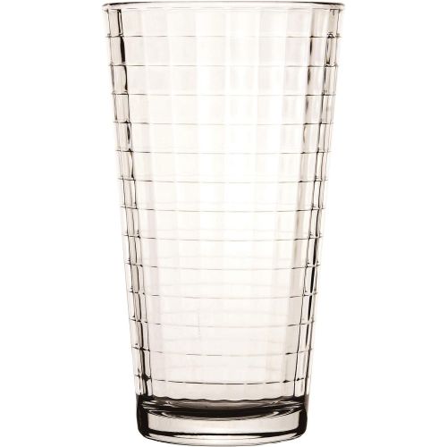  Circleware Matrix Set of 6 Heavy Base Tumbler Cooler Beverage Glasses 15.75 oz, Drinking Highball, Cups for Water, Juice, Milk, Beer, Ice Tea, Farmhouse Decor, Selling Gifts, 6pc