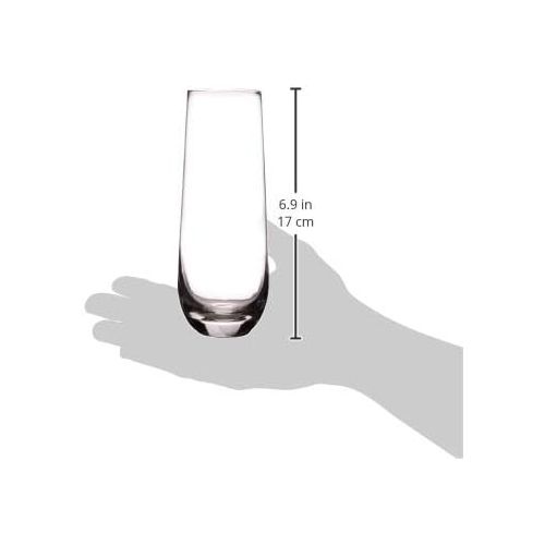  [아마존베스트]Circleware Chantal Stemless Champagne Flute Glasses Set of 4, Elegant All-Purpose Wine Drinking Glassware Beverage Cups for Water, Juice, Beer, Liquor, Whiskey & Home Bar Decor, 10