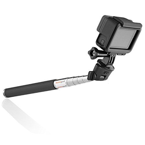  Circuit City Extendable Waterproof Selfie Stick Extra-Long 42” Extending Monopod with Lanyard Steel Telescoping Hand Grip Pole for GoPro and Other Action Cameras