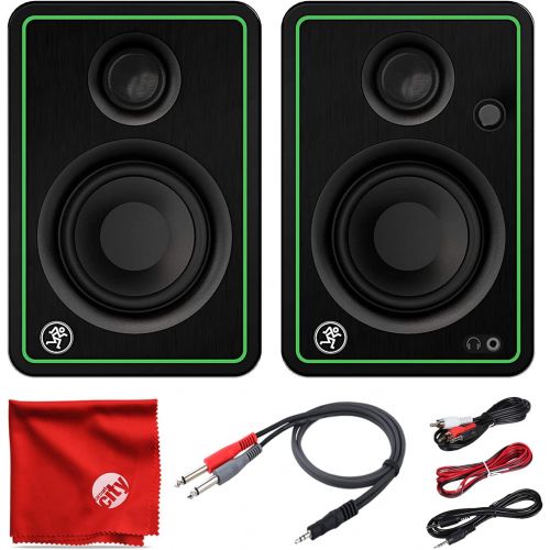  [아마존베스트]Circuit City Mackie CR3-X 3-Inch Creative Reference Multimedia Monitors Bundle with Pro Tools First DAW Music Editing Software and Dual 1/4 Stereo to 3.5mm Cable