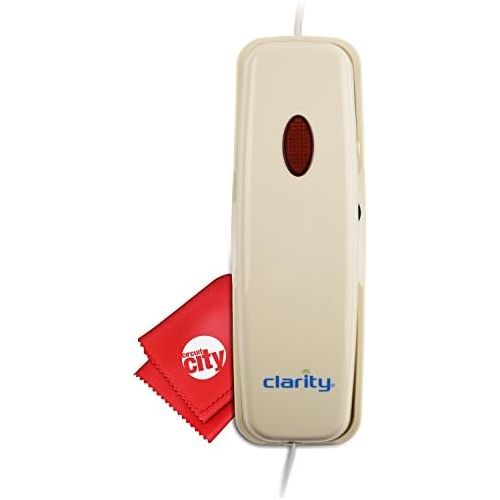  Clarity C210 Corded Loud Amplified Phone with Call Light Indicator With Circuit City Microfiber Cleaning Cloth