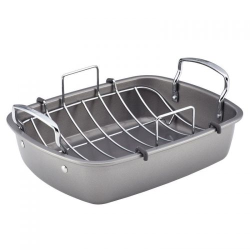  Circulon Nonstick Bakeware 17 by 13 Roaster with U-Rack